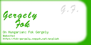 gergely fok business card